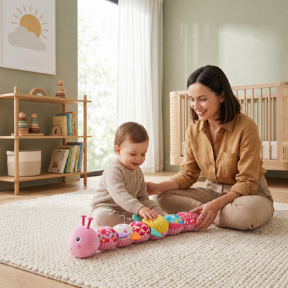 Musical Caterpillar Sensory Toy for Baby – Plush Development Toy