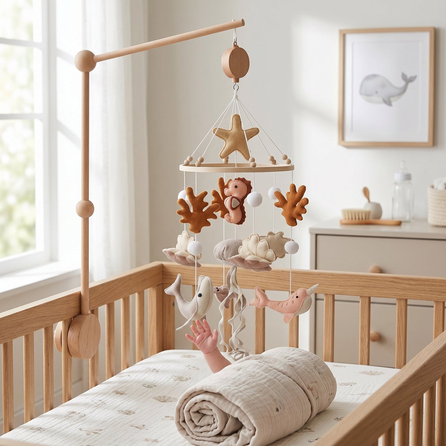 Musical Crib Mobile Set with Arm – Nursery Sleep Soother