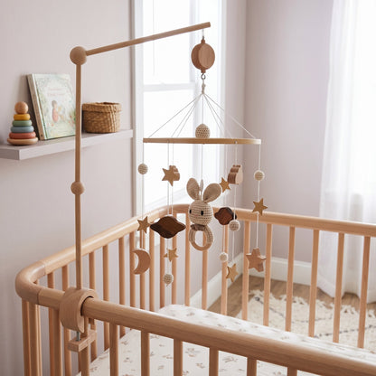 Musical Crib Mobile Set with Arm – Nursery Sleep Soother