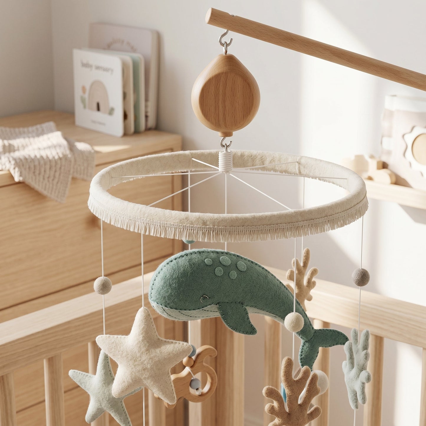 Musical Crib Mobile Set with Arm – Nursery Sleep Soother