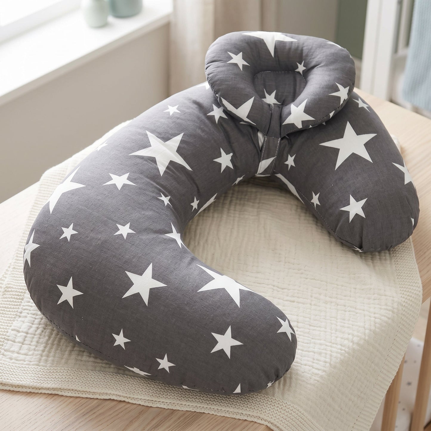 U-Shape Cotton Nursing Pillow – Breastfeeding Support Cushion