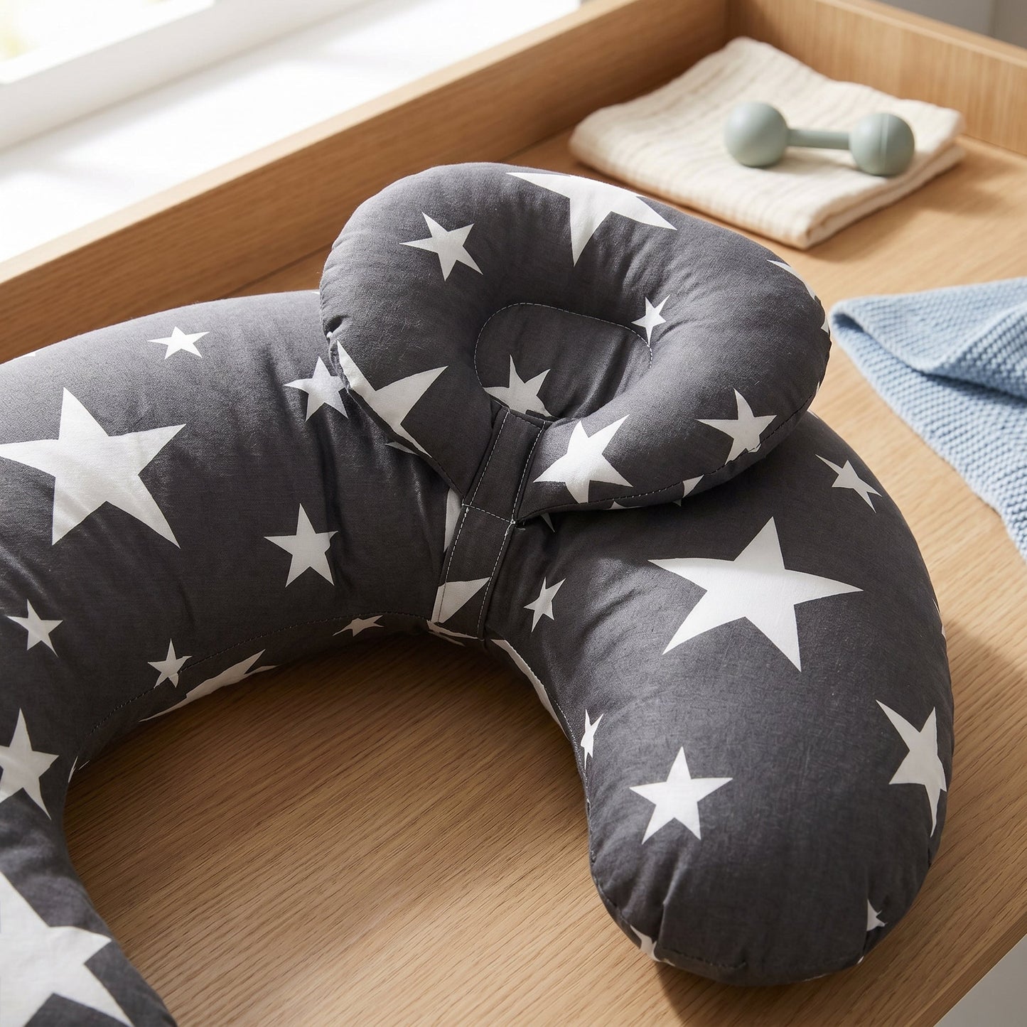 U-Shape Cotton Nursing Pillow – Breastfeeding Support Cushion